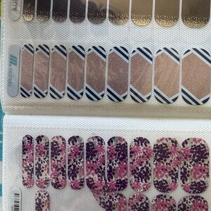 Jamberry Gold and Purple Nail Wraps